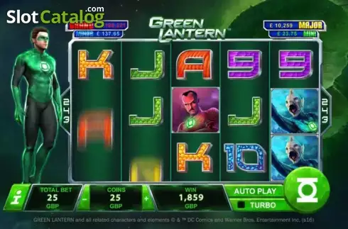 Скрин3. Green Lantern (Playtech) слот