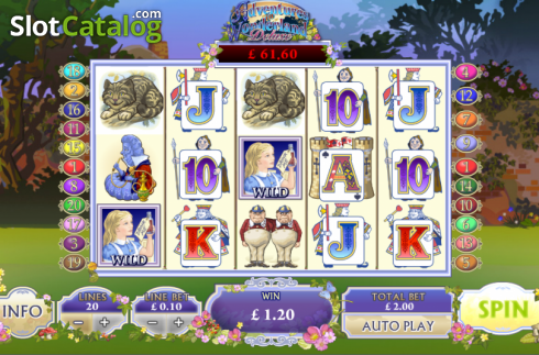 Скрин5. Adventures In Wonderland (Playtech) слот