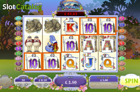 Скрин6. Adventures In Wonderland (Playtech) слот