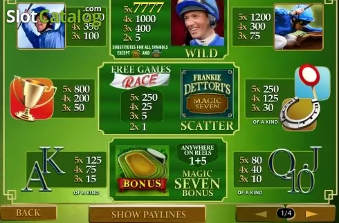Скрин2. Frankie Dettori's: Magic Seven слот