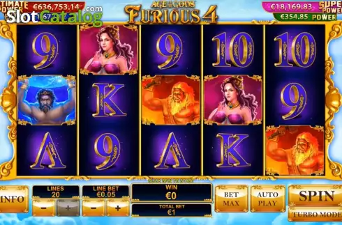 Скрин2. Age of the Gods: Furious Four слот