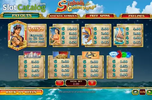 Скрин2. Sinbad's Golden Voyage слот
