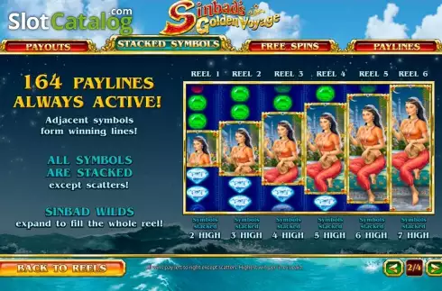 Скрин3. Sinbad's Golden Voyage слот