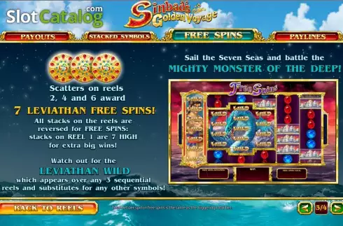 Скрин4. Sinbad's Golden Voyage слот