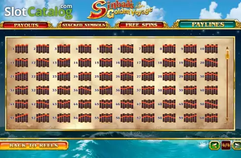 Скрин5. Sinbad's Golden Voyage слот
