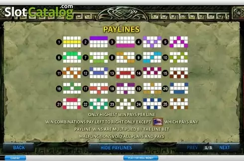 Скрин7. Battle of the gods слот