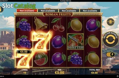 Скрин3. Roman Fruits слот