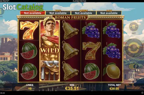 Скрин9. Roman Fruits слот