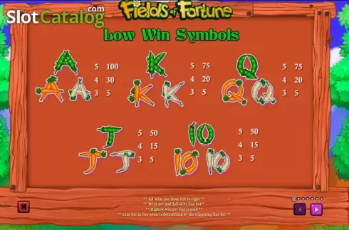 Скрин2. Fields of Fortune слот