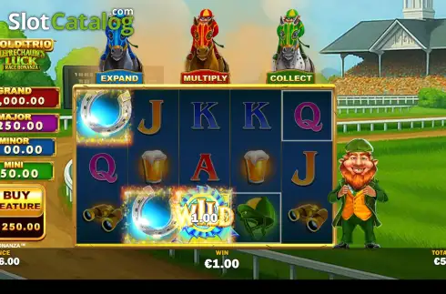 Скрин3. Gold Trio: Leprechaun's Luck Race Bonanza слот