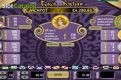 Скрин2. Tarot Fortune слот