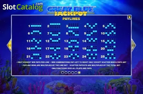 Скрин7. Great Blue Jackpot (Playtech) слот
