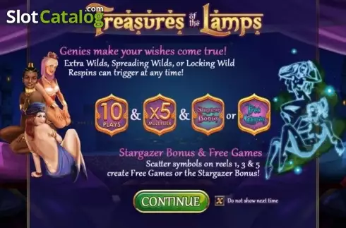 Скрин2. Treasures of the Lamps слот