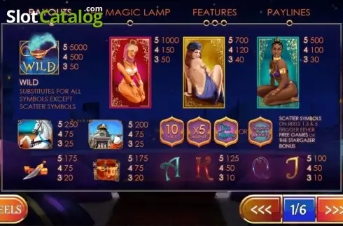 Скрин7. Treasures of the Lamps слот