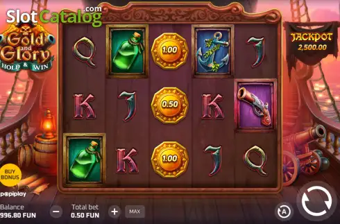 Скрин2. Gold and Glory (Popiplay) слот