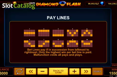 Скрин9. Diamond Flash (Popok Gaming) слот