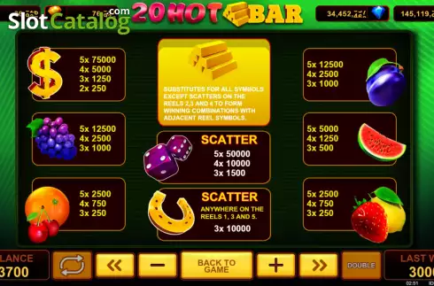 Скрин7. 20 Hot Bar слот