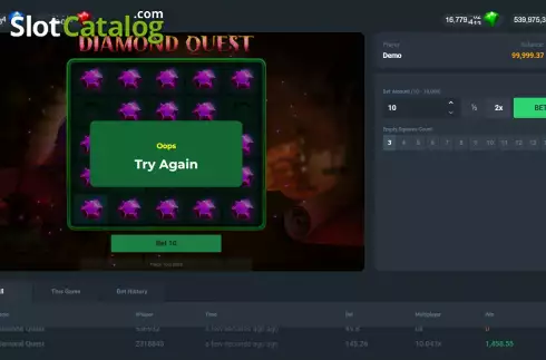 Скрин4. Diamond Quest слот