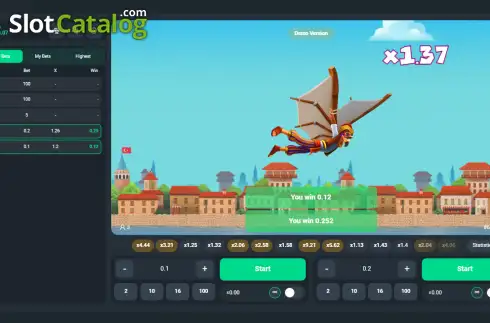 Скрин3. Hezarfen Crash слот