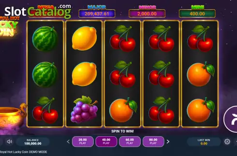 Скрин2. 20 Royal Hot Lucky Coin слот