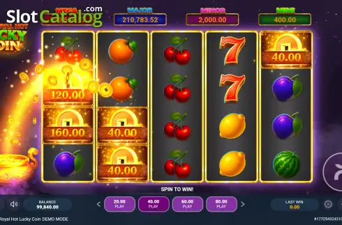 Скрин3. 40 Royal Hot Lucky Coin слот