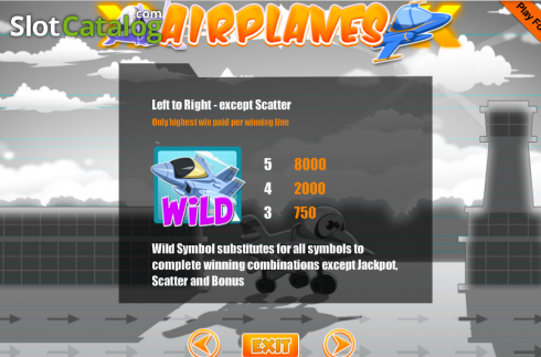 Скрин2. Airplanes слот