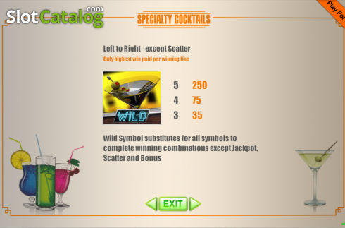 Скрин5. Cocktails слот