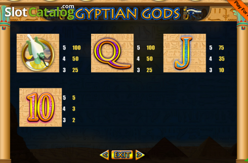 Скрин8. Egyptian Gods 9 (Portomaso Gaming) слот