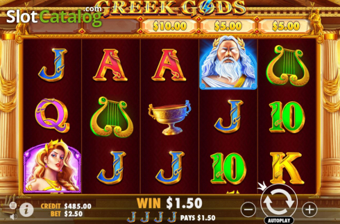 Скрин5. Greek Gods (Pragmatic Play) слот