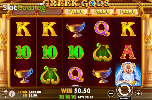 Скрин6. Greek Gods (Pragmatic Play) слот