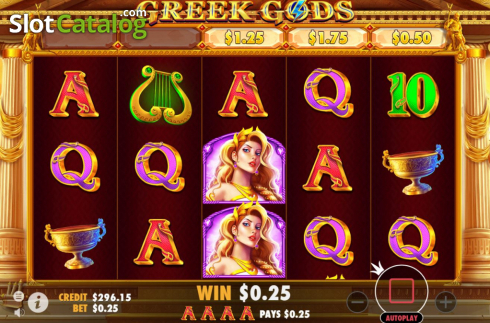 Скрин7. Greek Gods (Pragmatic Play) слот