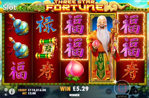 Скрин6. Three Star Fortune (Pragmatic Play) слот
