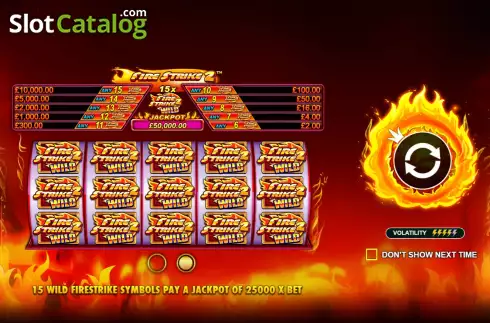 Скрин2. Fire Strike 2 слот