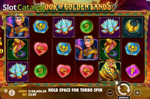 Скрин2. Book of Golden Sands слот