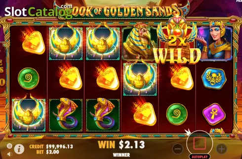 Скрин3. Book of Golden Sands слот