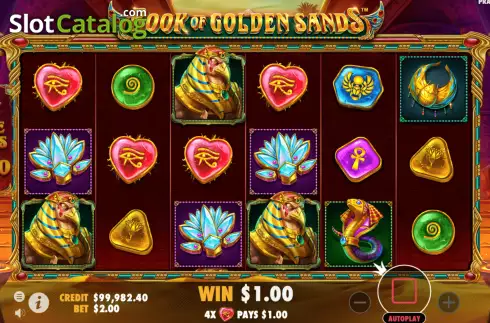 Скрин4. Book of Golden Sands слот
