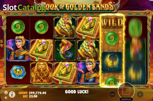 Скрин5. Book of Golden Sands слот