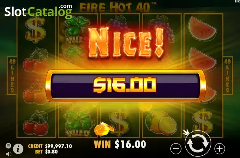 Скрин6. Fire Hot 40 слот