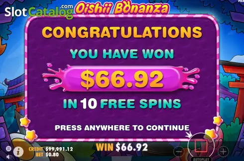Скрин8. Oishii Bonanza слот