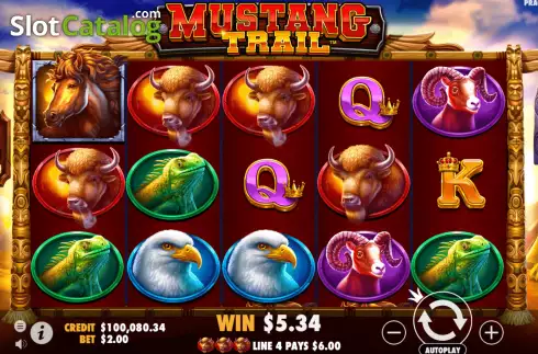 Скрин3. Mustang Trail слот