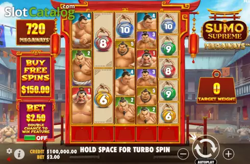 Скрин2. Sumo Supreme Megaways слот