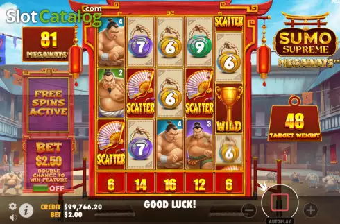 Скрин3. Sumo Supreme Megaways слот