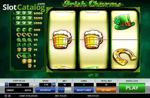 Скрин5. Irish Charms (Pragmatic Play) слот