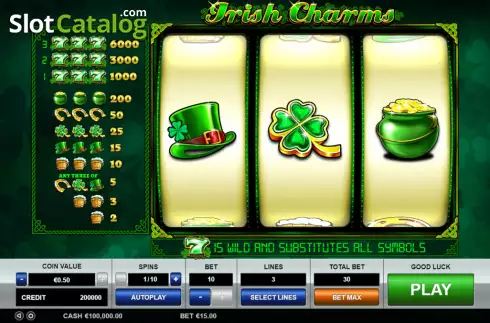 Скрин2. Irish Charms (Pragmatic Play) слот