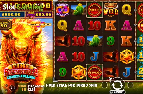 Скрин2. Fire Stampede 2 слот