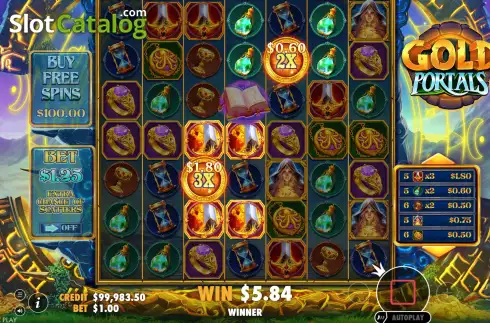 Скрин5. Gold Portals слот