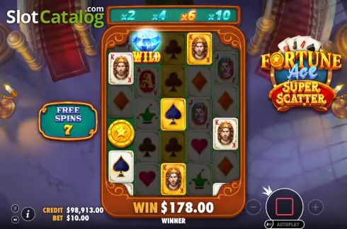 Скрин3. Fortune Ace Super Scatter слот