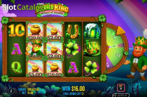Скрин3. Emerald King Wheel of Wealth слот