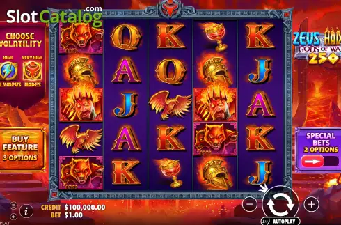 Скрин2. Zeus vs Hades Gods of War 250 слот