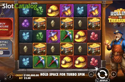 Скрин2. Rolling in Treasures слот